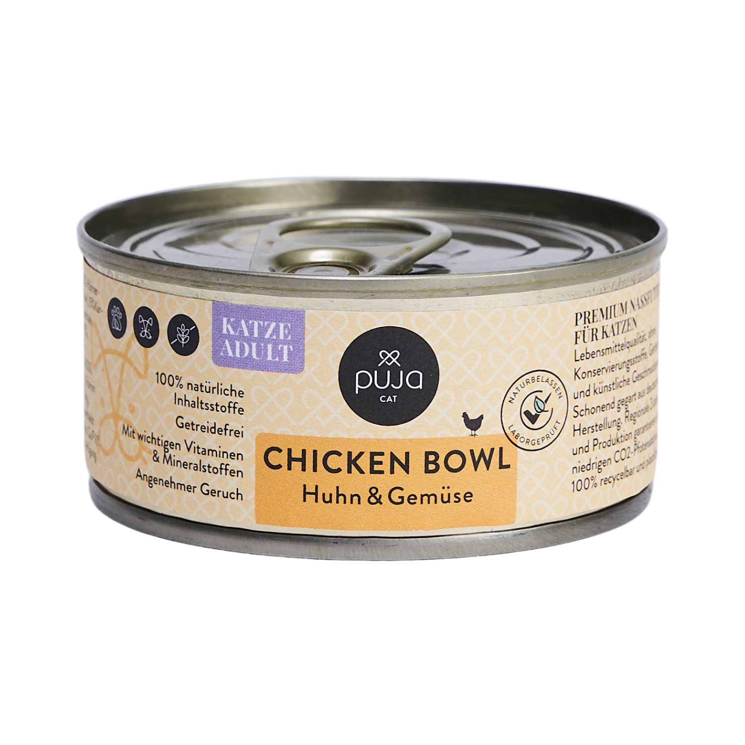 Premium Nassfutter für Katzen - feine Chicken Bowl 100g