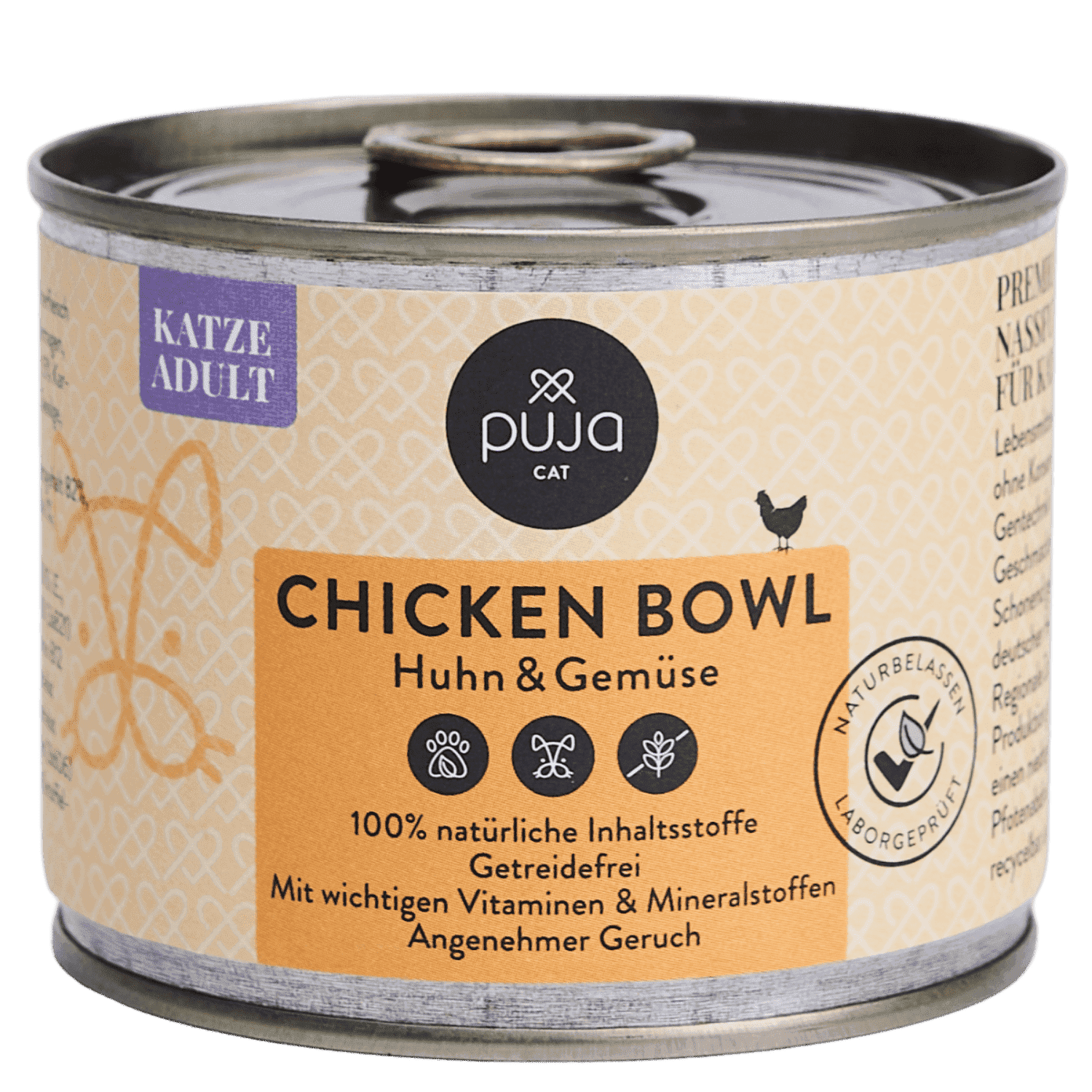 Premium wet food for cats - fine Chicken Bowl 200g