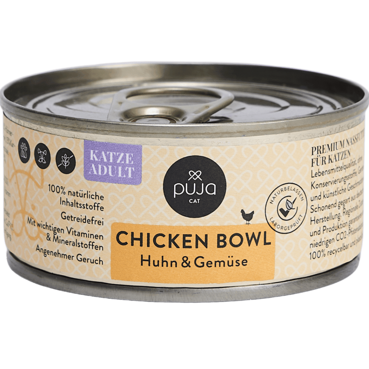 Premium Nassfutter für Katzen - feine Chicken Bowl 100g